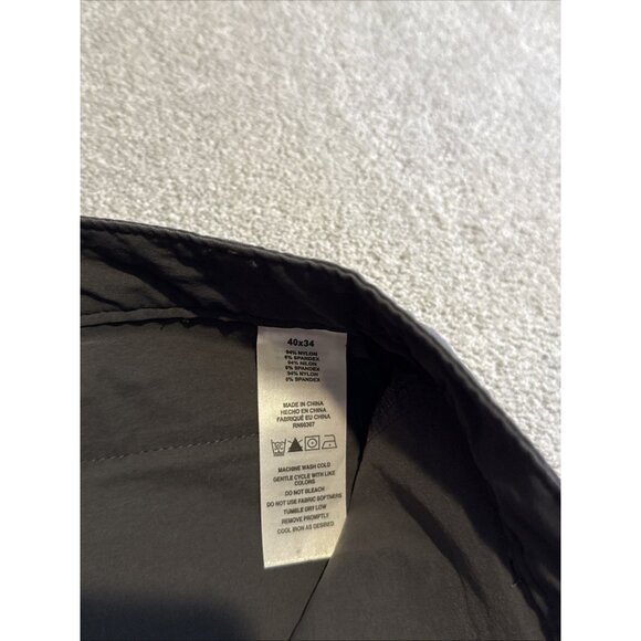 Unionbay LB Tech Pants Men's 40x34 Black Classic Fit Nylon Spandex Zip Pockets - Picture 8 of 15
